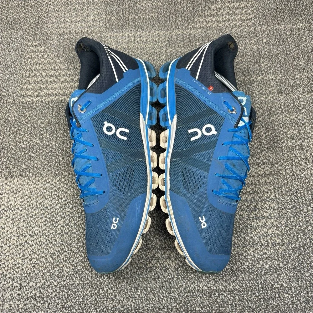 On Cloudflow Men's Size 11 Blue Black Running Comfort Shoes Swiss Engineering